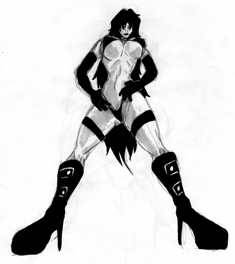 800x900 drawing manga goth for free download - Goth Girl Drawing