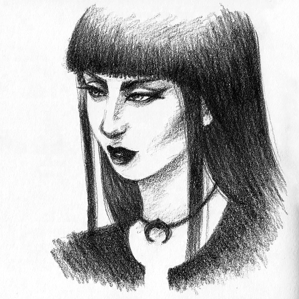 Goth Girl Drawing at PaintingValley.com | Explore collection of Goth ...