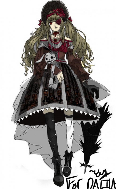 493x800 goth girl yun tobado - Goth Girl Drawing