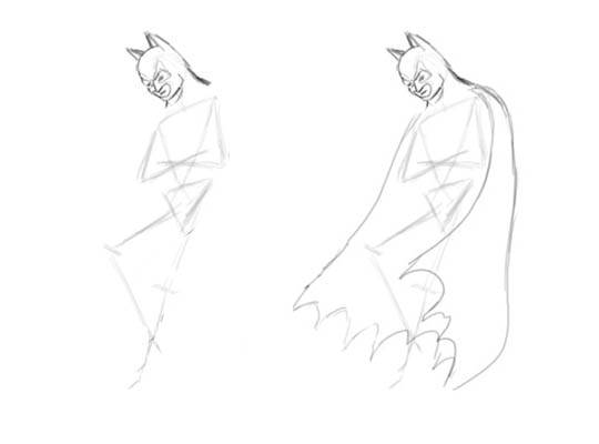 540x400 Batman Drawing In Pencil Easy - Gotham City Drawing Easy