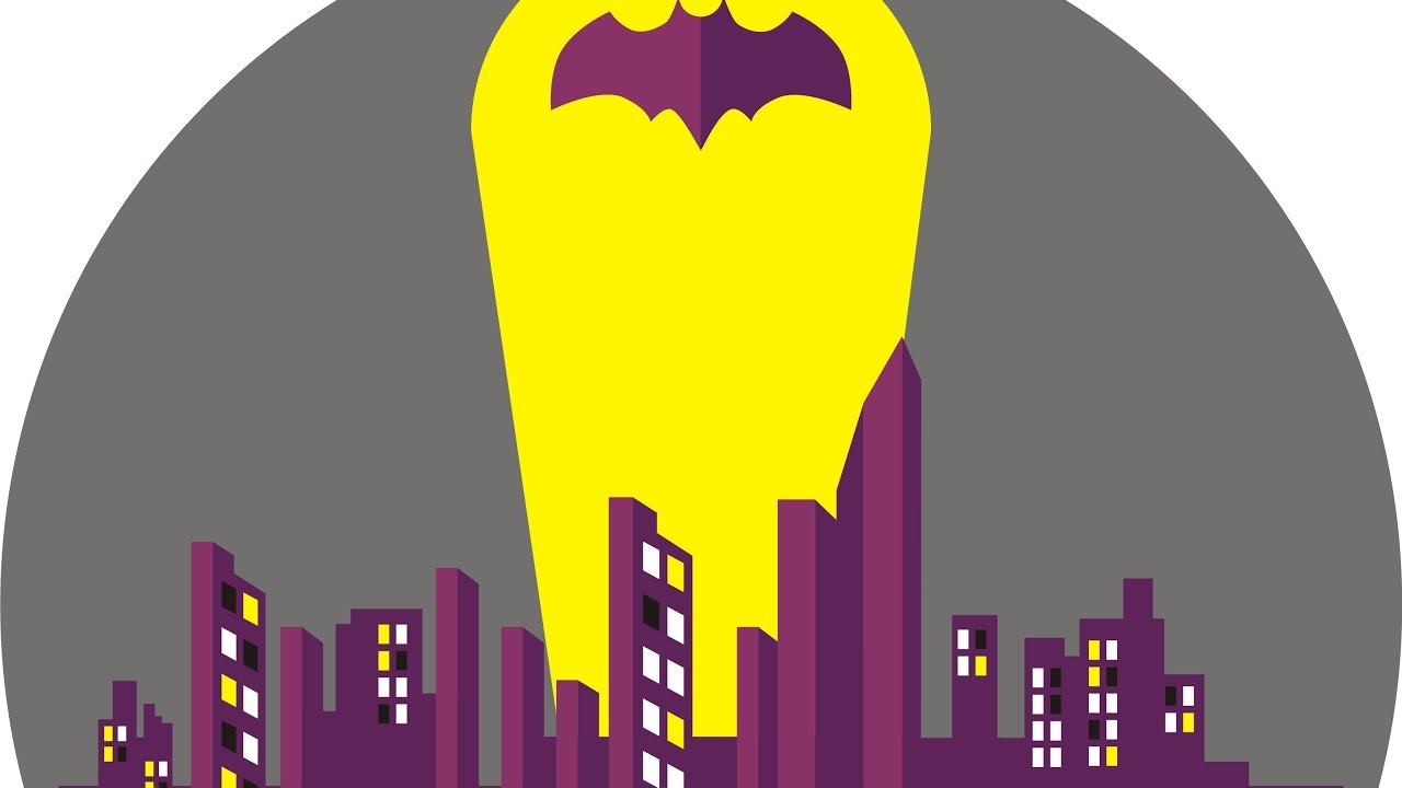 1280x720 How To Draw Landscape Flat Design Gotham City - Gotham City Drawing Easy