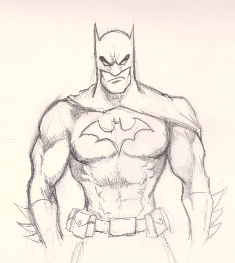 805x900 How To Draw Batman - Gotham City Drawing Easy