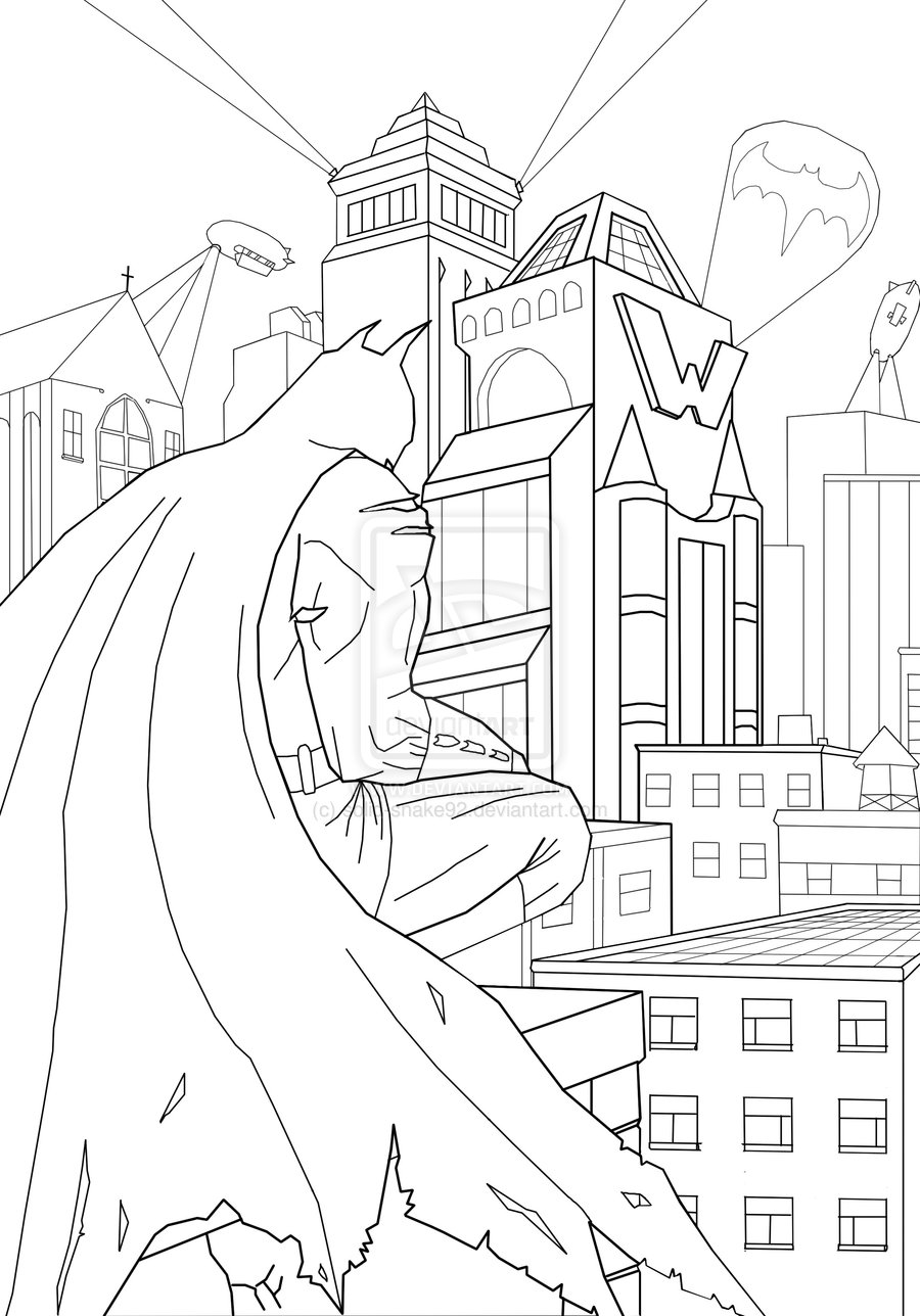 Gotham City Vector Images - Gotham City Drawing Easy. 