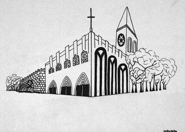 771x552 Point Perspective Gothicromanesque Architecture - Gothic Architecture Drawing