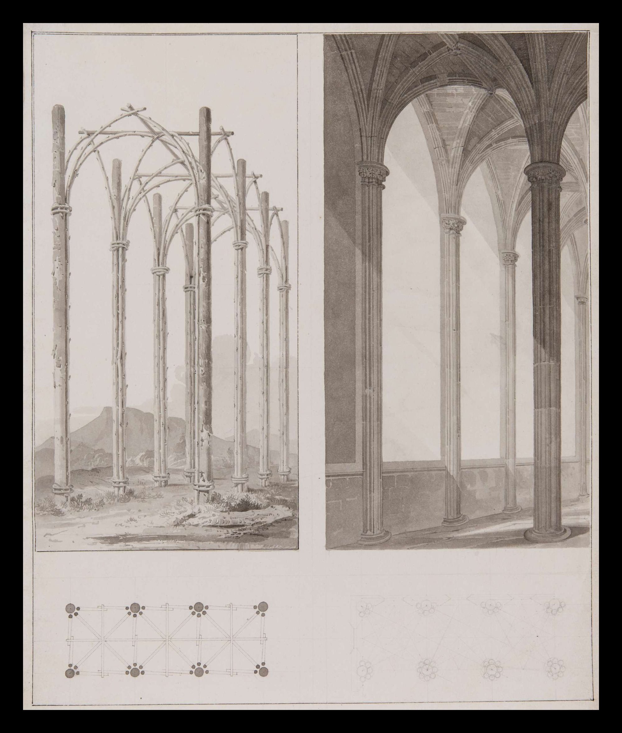 2000x2356 Edward Blore, Illustration For J Hall Book, Dm - Gothic Art Drawings