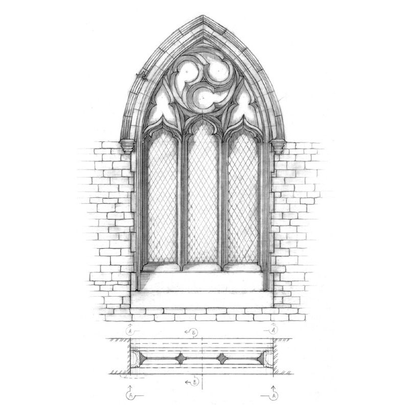 800x793 how to draw gothic architecture - Gothic Art Drawings