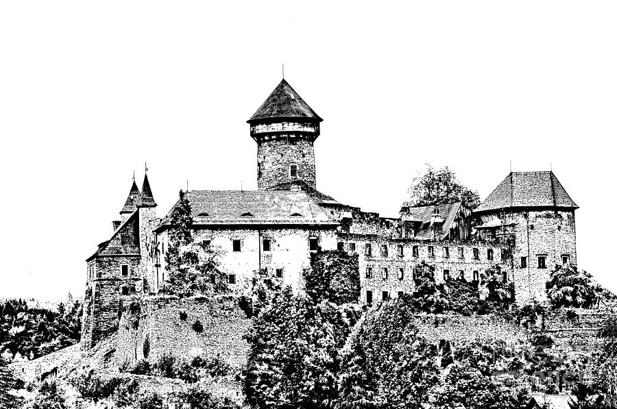 900x597 Sovinec - Gothic Castle Drawing