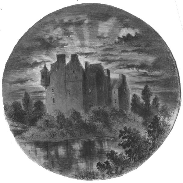 600x600 thomas j marple, gothic sunset over castle late century pen - Gothic Castle Drawing