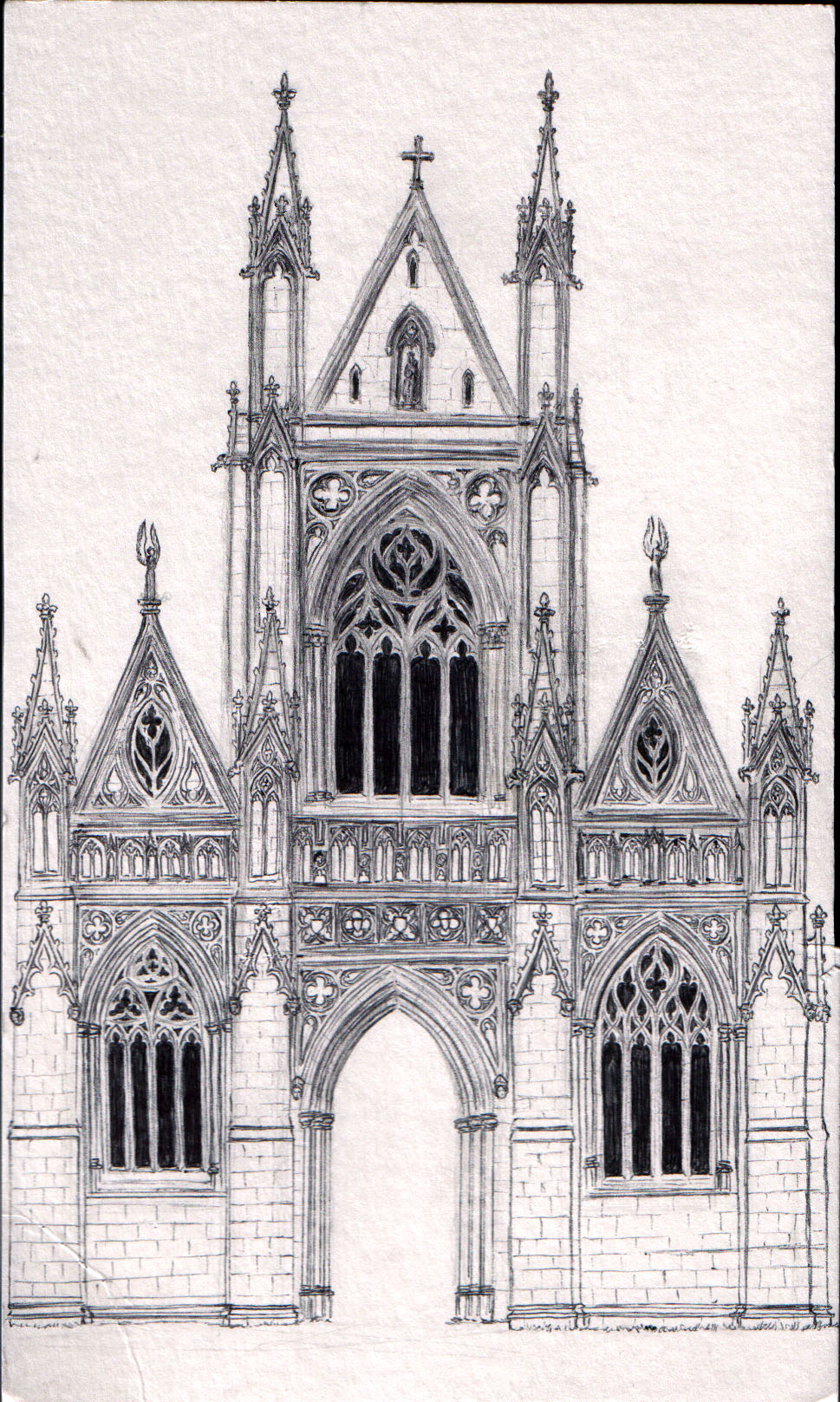 969x1617 castle drawing gothic for free download - Gothic Castle Drawing