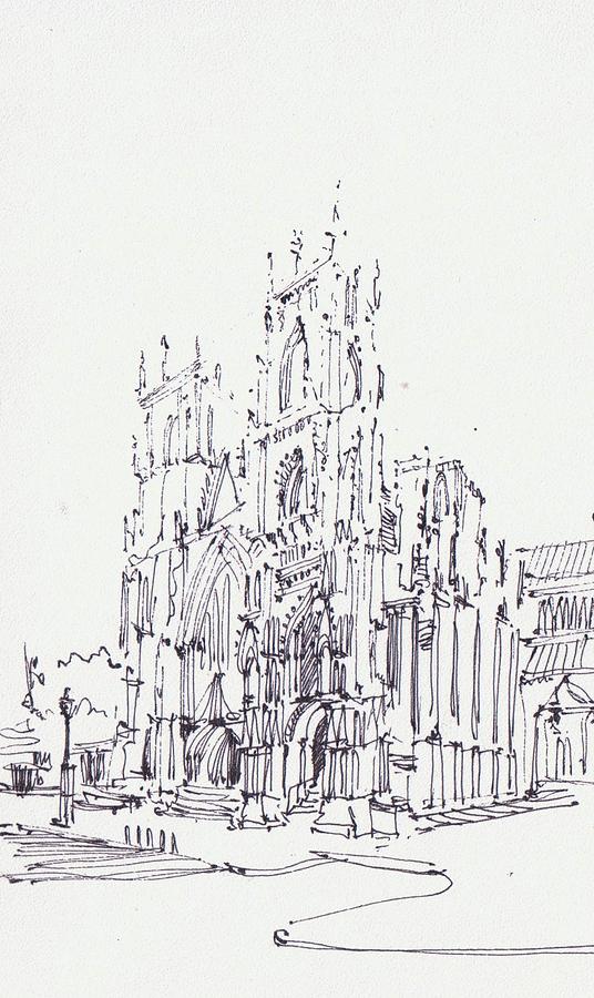 536x900 gothic cathedral drawing - Gothic Cathedral Drawing