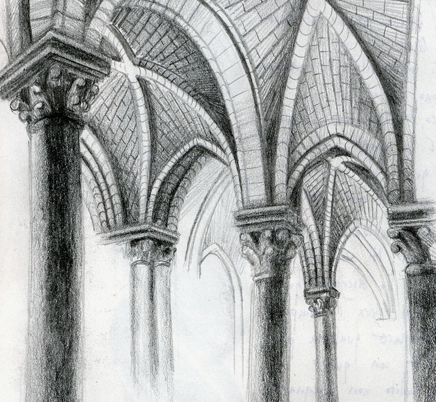 868x800 why drawing from life is important art prof visual art essentials - Gothic Cathedral Drawing