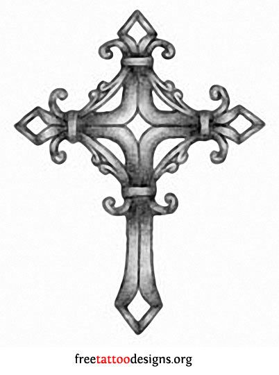 402x540 Cross Tattoos With Flowers For Women If You're Into Gothic, You - Gothic Cross Drawings