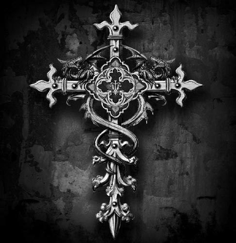 486x500 La Ink Tattoos Lion Gothic Cross Tattoo - Gothic Cross Drawings