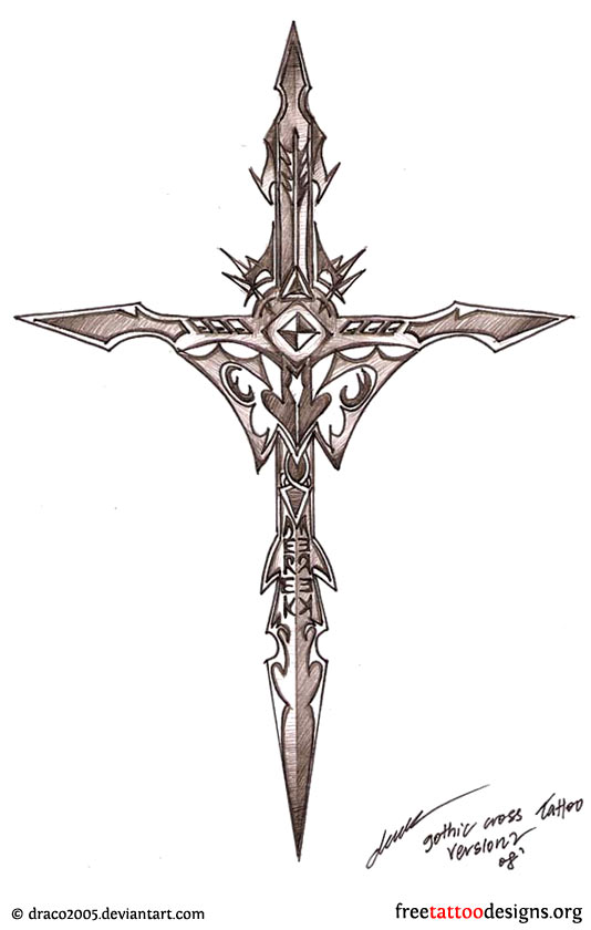 534x840 Cool Cross Designs Images - Gothic Cross Drawings