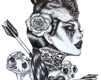 340x270 Gothic Drawing Etsy - Gothic Drawings