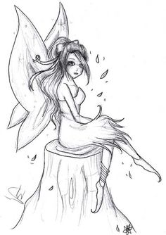 236x334 Dark Fairy Drawings Easy Fairy Drawings - Gothic Fairy Drawings