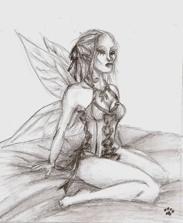 600x732 Gothic Fairy - Gothic Fairy Drawings