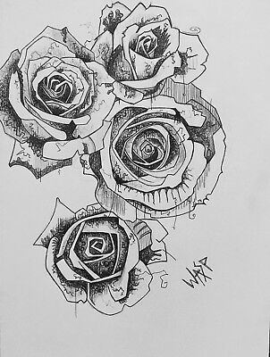 302x400 collection of roses drawing flowers art gothic tattoo macabre - Gothic Rose Drawing