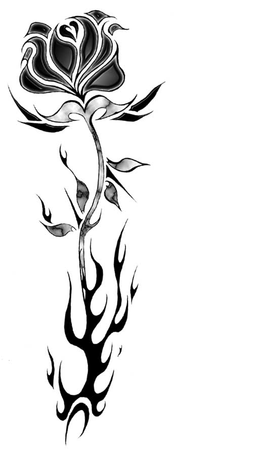 500x900 Gothic Rose Drawing Image Drawing Skill - Gothic Rose Drawing