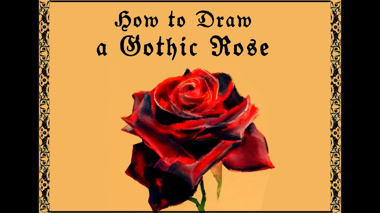 1280x720 How To Draw A Rose Drawing Tutorial Marymagic - Gothic Rose Drawing