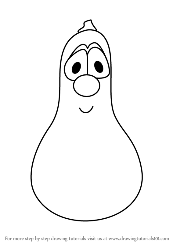 567x800 learn how to draw jerry gourd from veggietales - Gourd Drawing