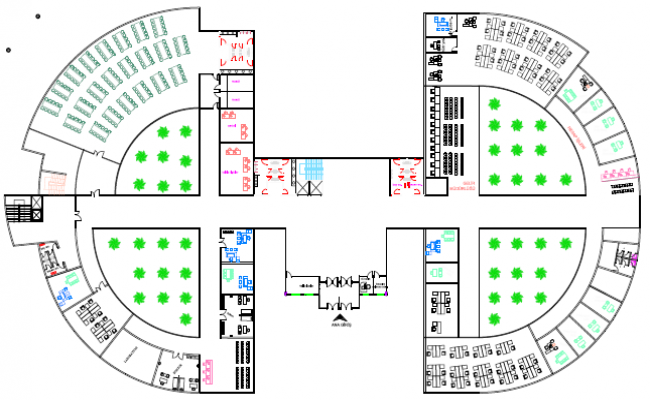 650x400 government municipality office building layout design drawing - Government Building Drawing
