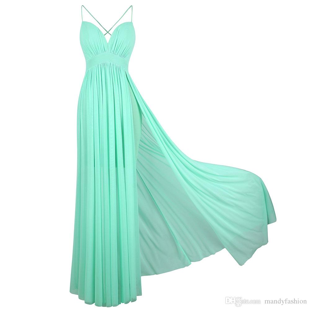 1000x1000 Angel Fashions Women's Spaghetti Strap V Neck Ruched Drawing - Gown Drawing