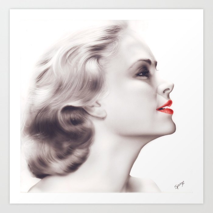 700x700 Grace Kelly Art Print - Grace Kelly Drawing