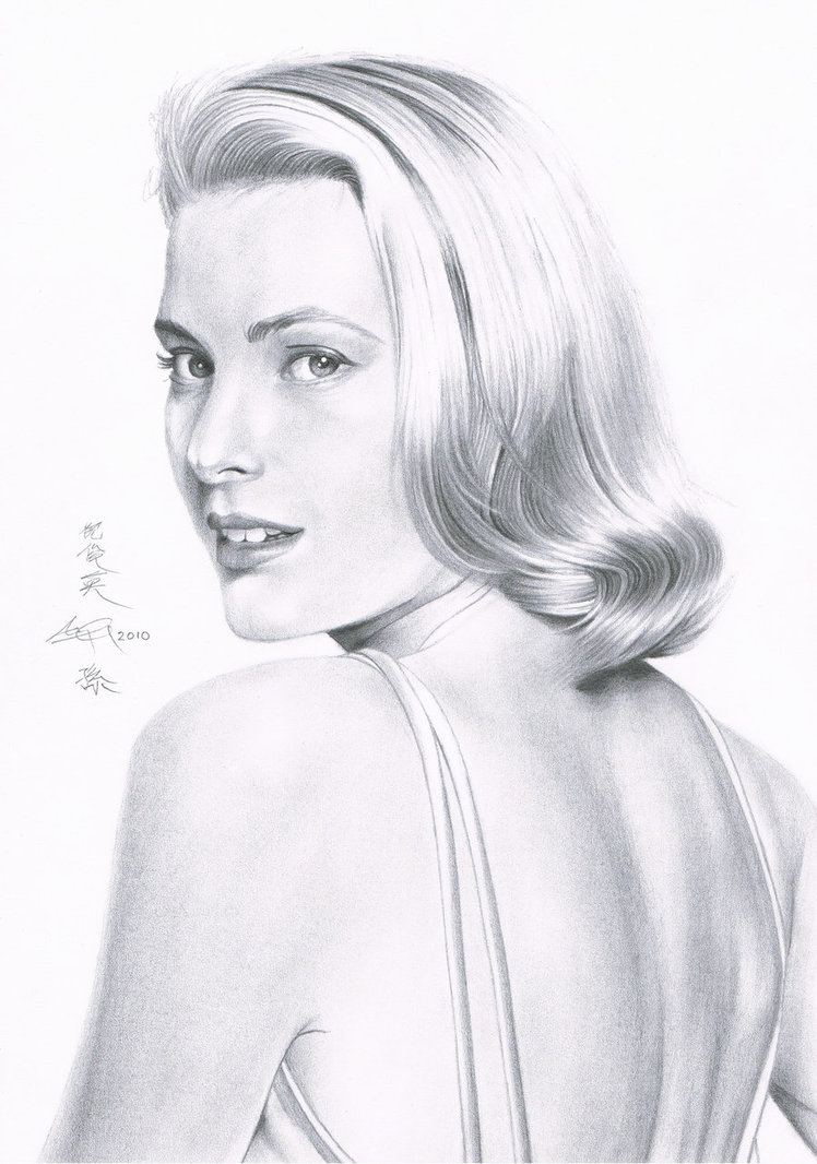 748x1066 Grace Kelly Drawing, Pencil, Sketch, Colorful, Realistic Art - Grace Kelly Drawing