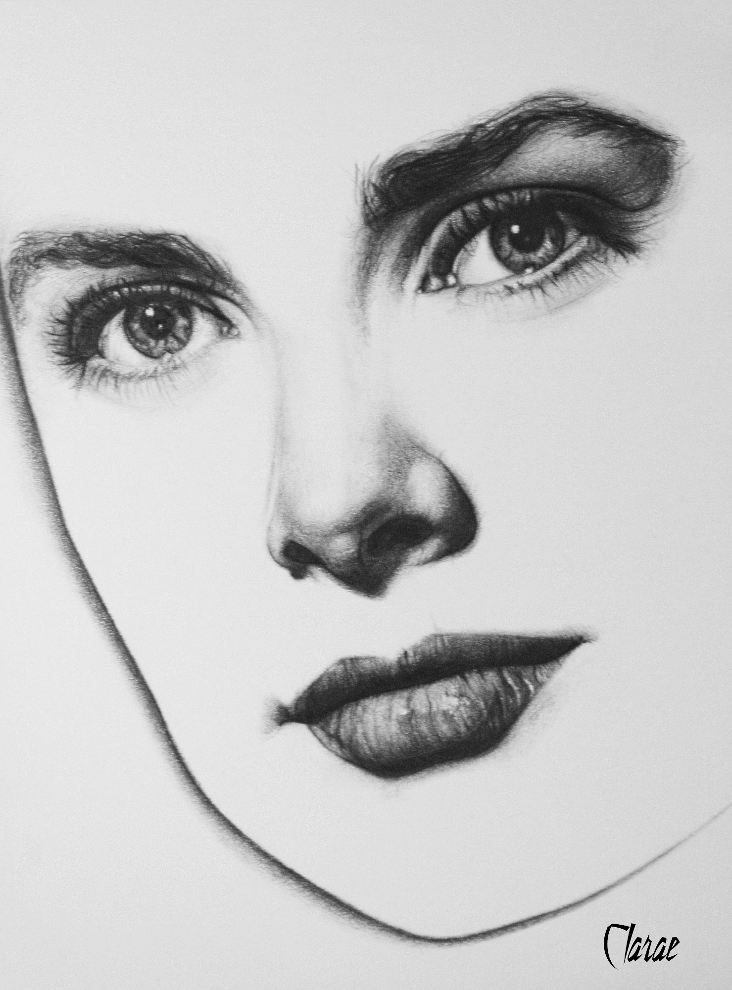 Grace Kelly карандашный портрет,