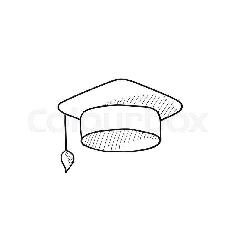 800x800 Graduation Cap Vector Sketch Icon Stock Vector Colourbox - Grad Cap Drawing