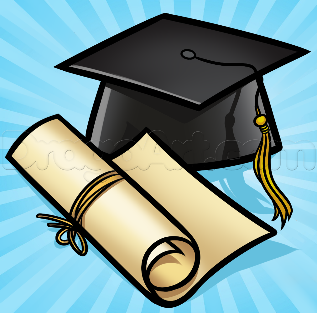 1012x1001 How To Draw A Graduation Cap, Step - Grad Cap Drawing