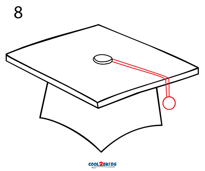 670x558 How To Draw A Graduation Cap - Grad Cap Drawing