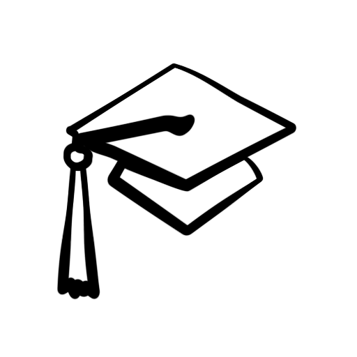 512x512 graduate drawing black and white transparent png clipart free - Grad Cap Drawing