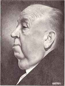 226x300 alfred hitchcock portrait drawing drawing - Gradient Drawing