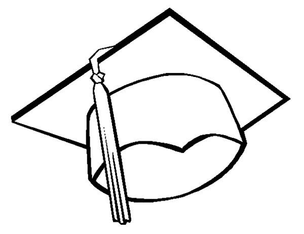 600x462 graduation cap coloring - Graduation Cap Drawing