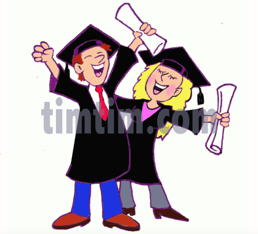 528x480 Free Drawing Of Cap And Gown Graduates From The Category People - Graduation Drawing