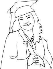 185x241 graduation clipart - Graduation Drawing Ideas