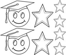225x188 face with graduation sewing, embroidery applique - Graduation Drawing Ideas