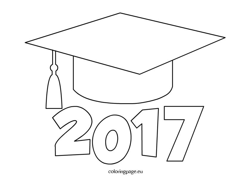 822x595 graduation cap coloring - Graduation Drawing Ideas