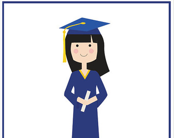 340x270 gown drawing etsy - Graduation Gown Drawing