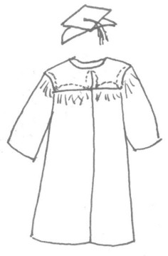 236x360 Campus Coeds - Graduation Gown Drawing