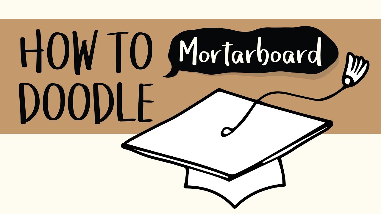 1280x720 how to draw a graduation hat, mortarboard, and a scroll - Graduation Hat Drawing