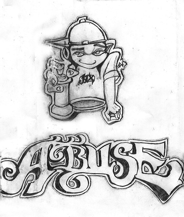 600x708 Best Graffiti Pencil Drawings Sketches For Your Inspiration - Graffiti Art Drawings