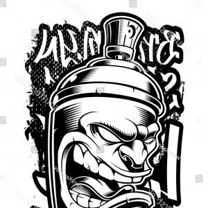 300x300 Graffiti Paint Spray Can Vector Sohadacouri - Graffiti Can Drawing