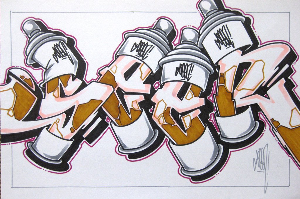 1024x678 Graffiti Artist Seen - Graffiti Can Drawing