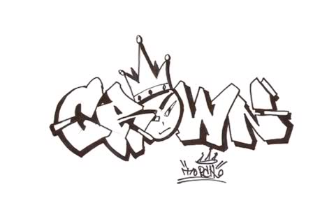 448x317 Graffiti Crown Drawing - Graffiti Crown Drawing