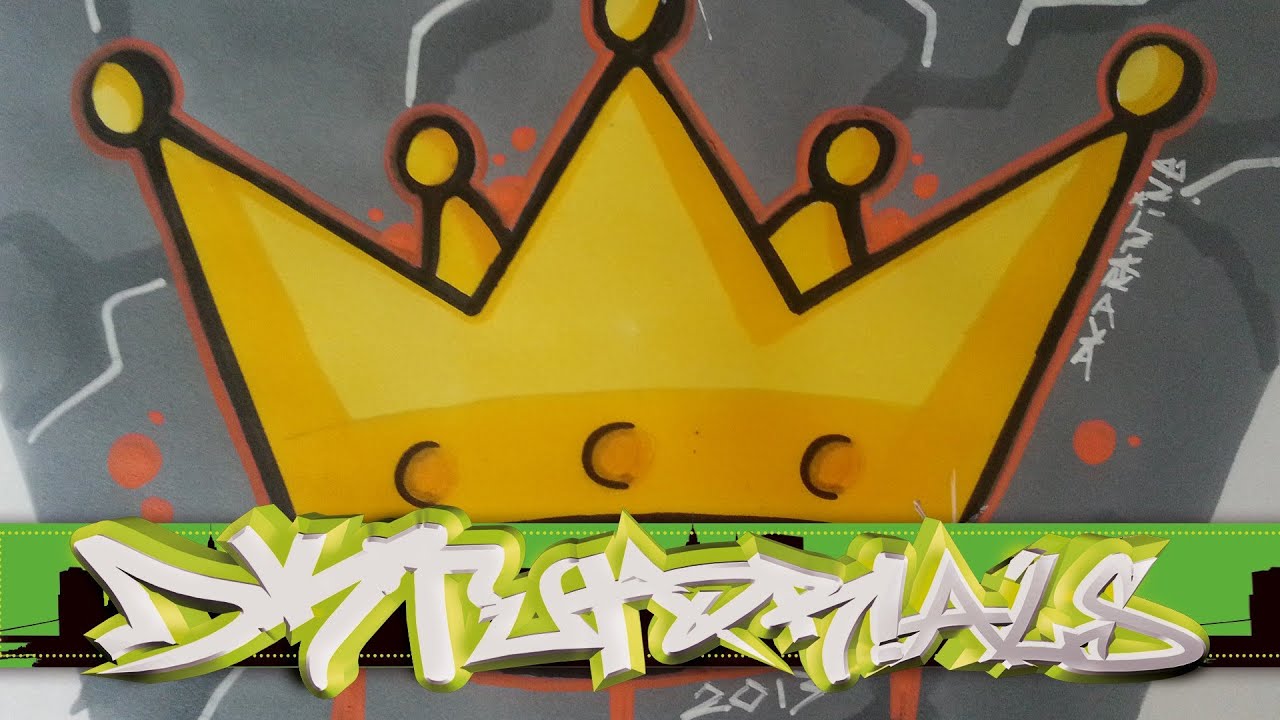 1280x720 How To Draw A Graffiti Crown Step - Graffiti Crown Drawing