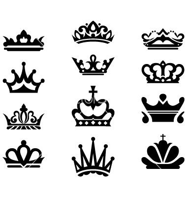 380x400 Simple Crown Drawing Group With Items - Graffiti Crown Drawing