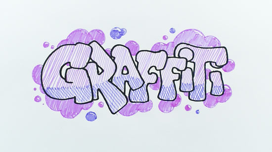 550x309 How To Draw Graffiti Letters Steps - Graffiti Drawing